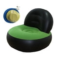 thumbnail image 3 of Sofá inflable con respaldo de silla inflable suave y suave para adultos silla de salón de sofá de aire para viajes al aire libre para acampar al aire libre Negro y verde, 3 of 8
