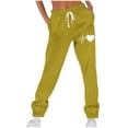 thumbnail image 1 of Funicet Pantalon d'Hiver Imprimé pour Femmes, Taille Élastique avec Sangle, Long, 1 of 4