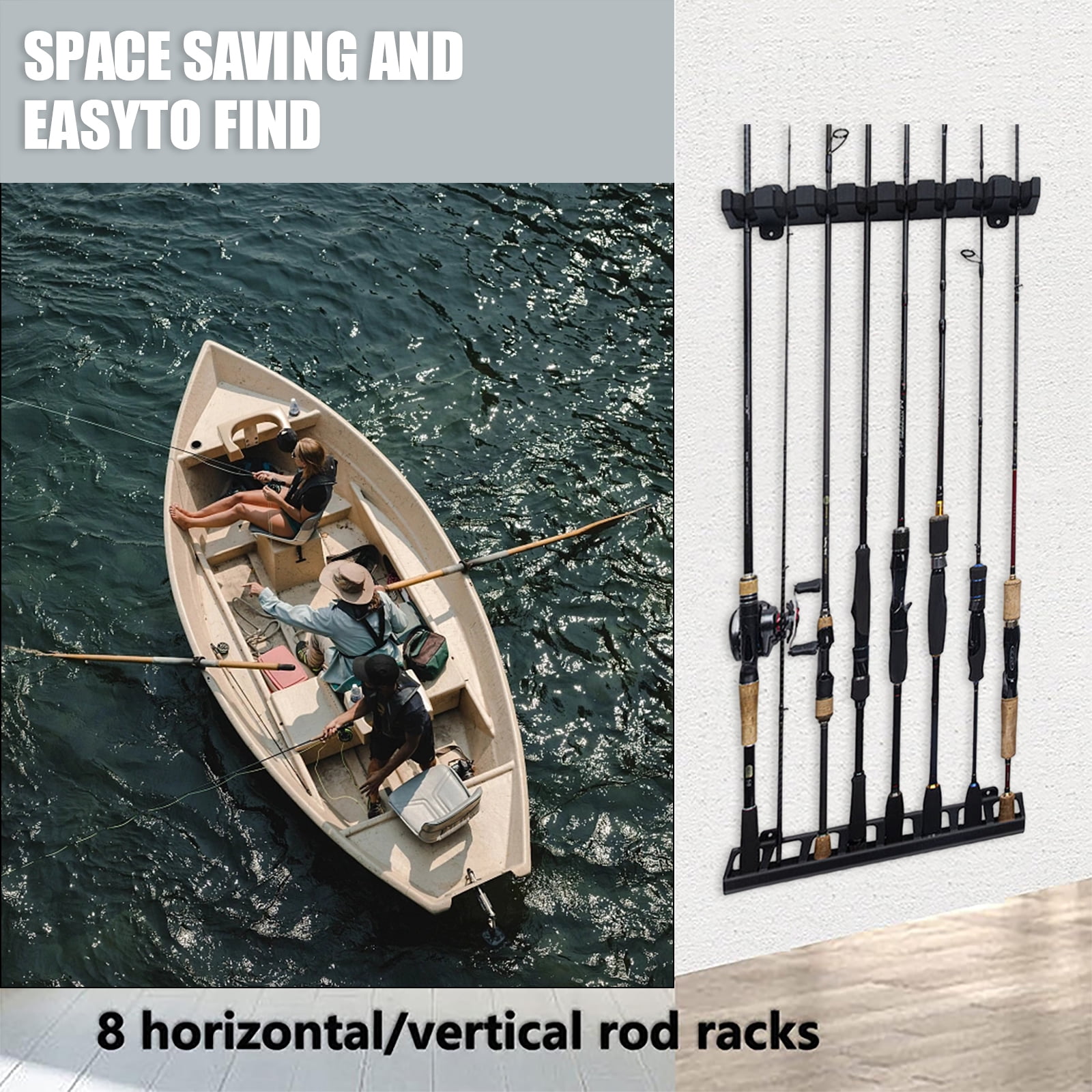 V8 seat post rod rack , vertical fishing Rod holder (holds 8 catfish style  rods)