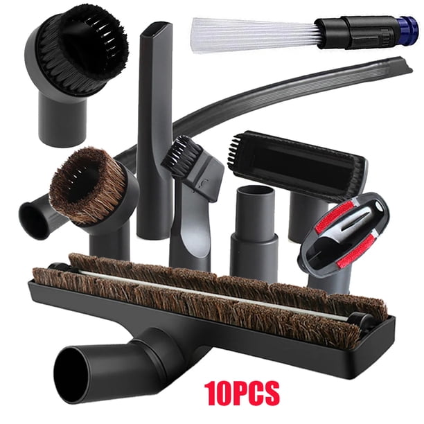 Para Aspiradora Universal de 1 1/4 Pulgadas y 1 3/8 Pulgadas, Herramienta para Ranuras con Boquilla, Cabezal de Cepillo de Succión con Boquilla para Cama, Sofá, Teclado, Asiento de Auto, Alfombra