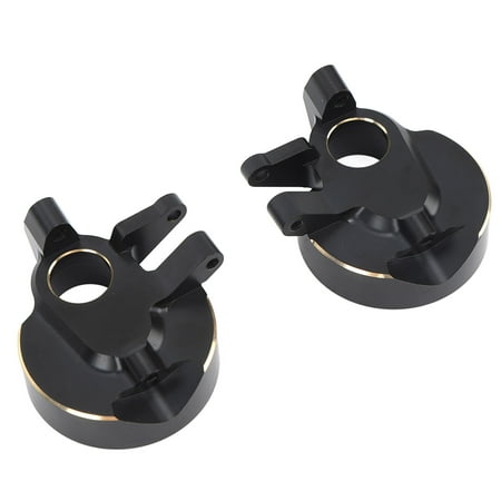 Suodoka 2Pcs Black Brass Front Steering Knuckles Replacement for 1/10 RC Car Axial Capra SCX10 III AR45P Axle Upgrade Parts (5.5 inches / 14 cm)