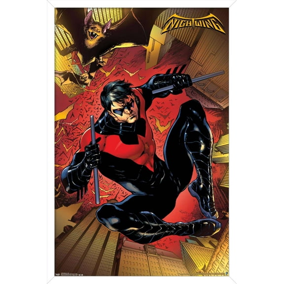 DC Comics - Nightwing - Jump Wall Poster, 14.725" x 22.375", Framed