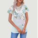 thumbnail image 5 of Tops de Manga Corta con Cuello en V para las Mujeres Blusa de Botón de Verano de Moda Casual de Ajuste Regular, 5 of 5