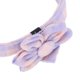 thumbnail image 4 of Collar para mascotas con flor de seis pétalos, ajustable, suave, cómodo, con flor grabada, polvo púrpura L, 4 of 13