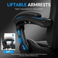 thumbnail image 6 of GOOSEA Ergonomic Gaming Chair with Footrest and Massage Lumbar Support, 2D Linkage Armrests and Headrest Pillow, for Office Home and Long Gaming Sessions, 330lbs，Black, 6 of 7