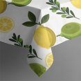 thumbnail image 4 of Yellow Lemon Fruits White Pattern Rectangle Tablecloth 60"x120",Waterproof Polyester Rectangle Table Cloth, Wipeable Spillproof Polyester Tablecloth for Dining, Camping, Indoor and Outdoor, 4 of 6
