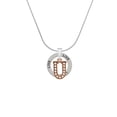 thumbnail image 2 of Delight Jewelry Rose Goldtone Crystal Initial - U - Live Ring Charm Necklace, 18", 2 of 4