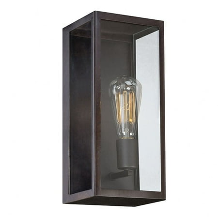 

1-Light Outdoor Wall Sconce with Clear Glass 12 X 6 inches Outdoor & Landscape Bailey Street Home 79-Bel-1107697