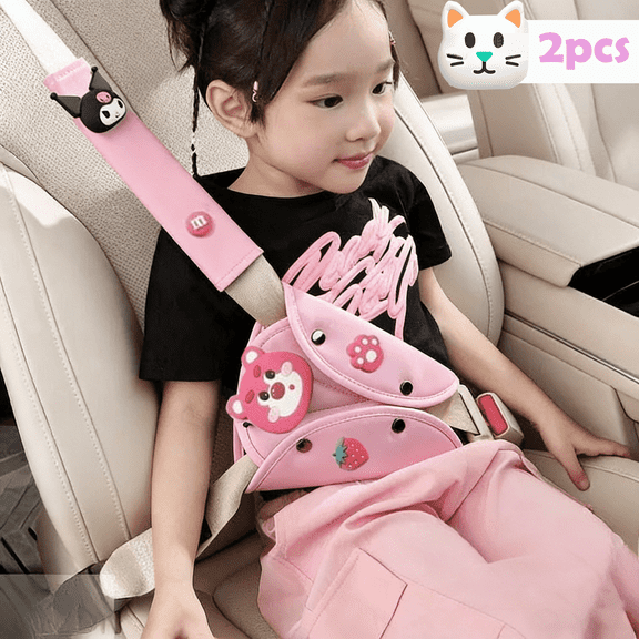 Child Seat Belt Adjuster Set of 2, Child Seat Belt Safety Cover