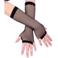 thumbnail image 3 of 1 Pairs Long+1 Pairs Short Fishnet Gloves - Black, 3 of 4