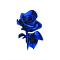thumbnail image 2 of Women's Fashion Casual Short Sleeve T-Shirt with Blue Rose Print, Polyester Knit Fabric, All-Season Comfort, Round Neckline - Relaxed Fit, 2 of 6