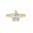thumbnail image 3 of Cora Jewellery 3CT Pear Moissanite Bridge Diamond Solitaire Engagement Ring For Women, 18K Rose Gold, 3 of 5