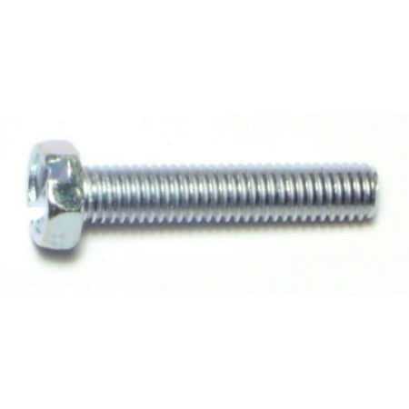 

#10-32 x 1 Zinc Plated Steel Fine Thread Slotted Indented Hex Head Machine Screws MSIHS-134