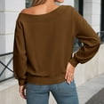 thumbnail image 5 of Bibifish Womens Sweatshirts Oversized Fleece Lined Off Shoulder Sweatshirts Casual Long Sleeve Streetwear Ladies Trendy Pullover Tops, 5 of 7