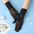 thumbnail image 1 of Women Sexy Black Dot Short Lace Lace Breathable Riding Sunscreen Wedding Gloves, 1 of 3