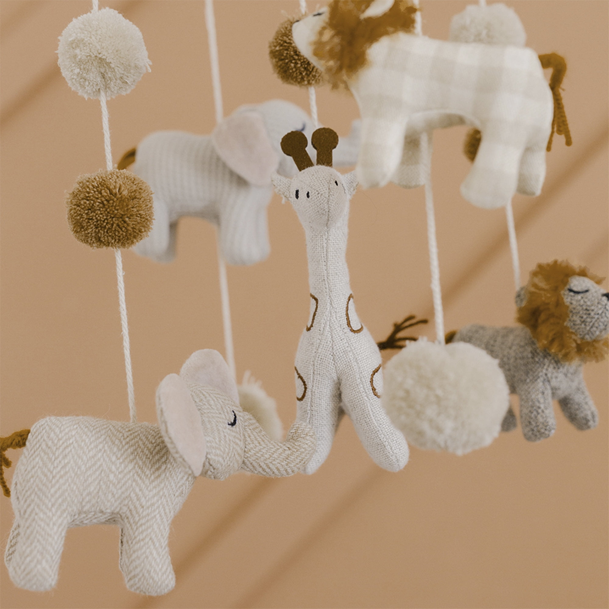 Crane Baby Soothing White Safari Animal Baby Mobile