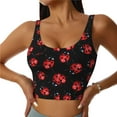 thumbnail image 2 of Uemuo Beautiful Red Ladybug Pattern Women's Sports Bra - High Impact Support, Breathable, and Comfortable Athletic Bra for Running, Yoga, and Workouts, 2 of 9