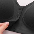 thumbnail image 3 of DuoJiaJ Women Casual Button Down Breathable Top Bra Underwear Without Steel Ring Gathering Wireless Bras Black, 3 of 5
