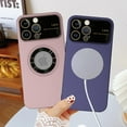 thumbnail image 4 of Compatible with iPhone 14 Pro Max Magnetic Case,Cute Metal Effect Phone Case Compatible with MagSafe for Women Girls Men Window Camera Protector Back Cover for iPhone 14 Pro Max 6.7'' Purple, 4 of 12