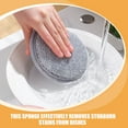 thumbnail image 5 of SOPOTUTU 10pcs Round Non Scratch Dish Scrubber Dishwashing Sponge Silver Cleaning Tool, 5 of 6