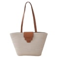 thumbnail image 1 of Bolso de mano grande de playa para mujer, bolso de hombro tejido a mano de algodón de ganchillo para verano, 1 of 6
