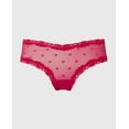 thumbnail image 4 of Diva Cheeky With Heart Mesh and Lace Trim in Crimson, 4 of 5