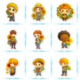 thumbnail image 2 of Pegatinas de Cactus/Girasol CHAO 50 Piezas, 2 of 5