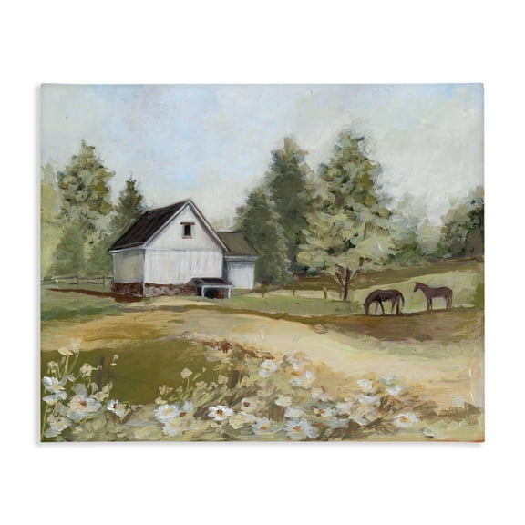 Stupell Industries Traditional Barn Field Landscape Canvas Art, 20 x 16, by Susan Winget