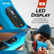 SPYRA Electric Water Blaster, Outdoor LED Squirt Toy Game, SpyraGO, Blue