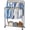 Black, variant on Clothing Clothes Rack Double Rods with Wheels, Rolling Metal Garment Rack for Hanging, Black