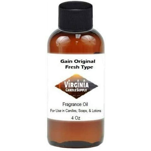 Gain Original Fresh Type 4oz Bottle for Candle Making, Soap Making, Tart Making, Room Sprays, Lotions, Car Fresheners, Slime, Bath Bombs, Warmers