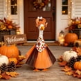 thumbnail image 3 of Thanksgiving Porch Goose Outfit with Turkey Headpiece, Autumn Harvest Bandana and Layered Tulle Skirt, Fall Yard Decor for Goose Statue, 11.8 inch Skirt, 3 of 7