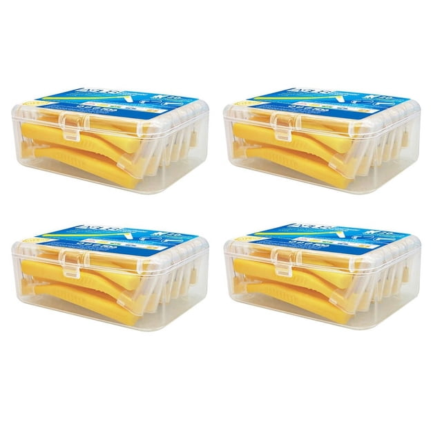 L Shape Push-Pull Cepillo Interdental 80 Unids Cuidado Bucal Blanqueamiento Dientes Dental Palillo de Dientes Ortodoncia Palillo de Dientes Cepillo de Dientes Amarillo