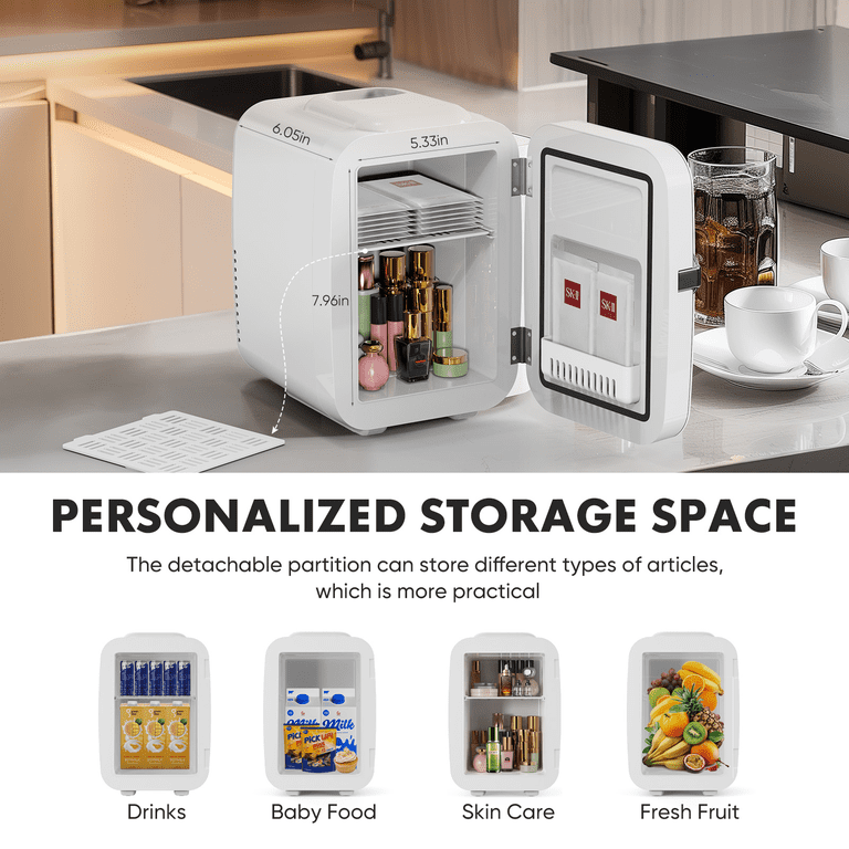 MAYEERTY Mini refrigerator 4L/6 Cans, Portable Compact
