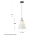 thumbnail image 3 of 83717BK Lark Honey - 12W 1 LED Small Pendant-14 Inches Tall and 11 Inches Wide-Black Finish, 3 of 12