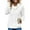 White, variant on EchfiProm Womens Plain Sweatshirts Cowl Neck Tops Long Sleeve Fall White Loose Pullover Drawstring for Ladies