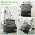 thumbnail image 3 of Insulated Cooler Bag with Wheels, Collapsible Insulated Rolling Cooler, 35L Leakproof Soft Cooler Bag, 9.2 Gallons Portable Insulated Bag with Adjustable Cart for Shopping, Picnics, BBQs, Beaches, 3 of 7