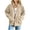 Khaki, variant on Women's Ribbed Corduroy Jacket Stand Collar Long Sleeve Daily Lounge Street Fall Winter Sweatshirt Coat with Pockets