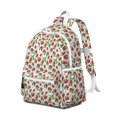 thumbnail image 2 of White Strawberry Plants Fruit Backpack for School,Cute School Bag,Schoolbag with Adjustable Shoulder Straps & Padded Back,13.4"x11"x4.7", 2 of 6