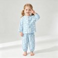 thumbnail image 5 of HFHAPW Toddler Baby Girl Pajamas Long Sleeve Button Down Shirts Pants Kids Sleepwear Pjs,3-4 Y, 5 of 6