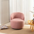 thumbnail image 2 of Tookss 360 Degree Swivel Barrel Chair Accent Armchair,Teddy Fabric Upholstered Club Chair,Single Sofa Chair Leisure Chair,for Living Room, Bedroom, Office, 2 of 8