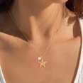 thumbnail image 2 of Collar MTMY con Colgante de Estrella de Mar y Perla con Baño de Oro, 2 of 6