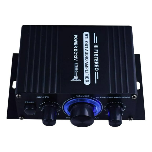Amplificador de potencia de sonido portátil / Control de de 2 canales 20W + 20W Altavoces Subwoofer Bass Receptor estéreo / para