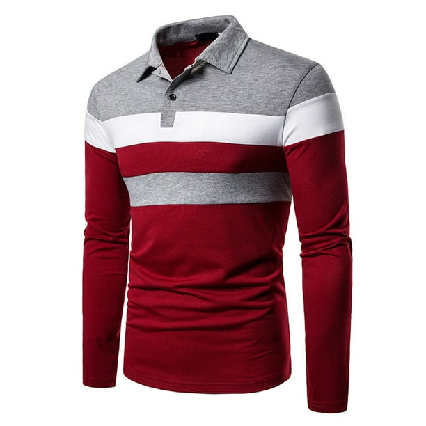 Bellella Camiseta para hombre con cuello vuelto polo con botones camisetas holgadas de golf camisetas de verano con cuello de solapa