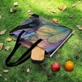 thumbnail image 6 of Iridescent Butterfly Tropical Flowers Rainforest Art Waterproof Picnic Blanket with Foldable Zipper, Suitable for Outdoor Use, Suitable for Travel, Camping, Beaches, Parks, Grasslands, Picnic Blanket, 6 of 8