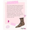 thumbnail image 7 of MeMoi Girls Lace-Trim Lettuce-Edge Floral Net Ankle Sock - Girls - Female, 2, Black, 7 of 7
