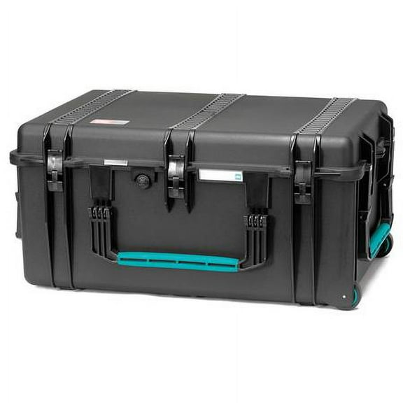 2780WE Wheeled Resin Hard Case without Foam, Black with Blue Handle