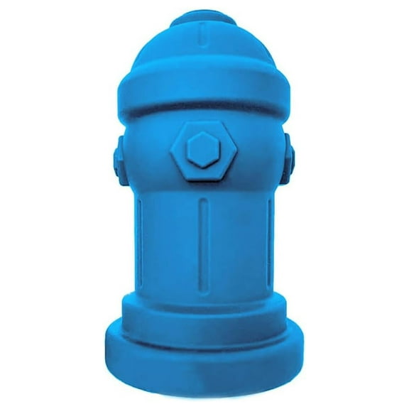 Silicone Potty Training Dog Fire Hydrant | Pee Training for Male Dogs | Petite 4" W x 7" H (Blue)