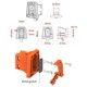 thumbnail image 5 of Rhinowalk Bicycle Front Rack Bag Adapter Resistant Two Fixed 3 Holes Folding Bicycle Front Basket Adapter, 5 of 5