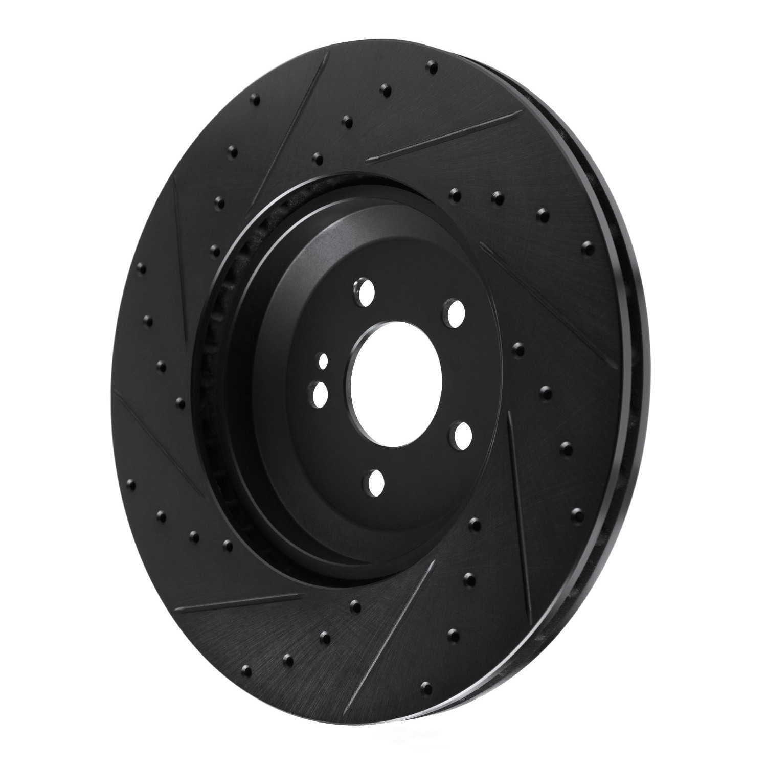 Dynamic Friction Company 633-63166R DFC Brake Rotor - Drilled And Slotted - Black